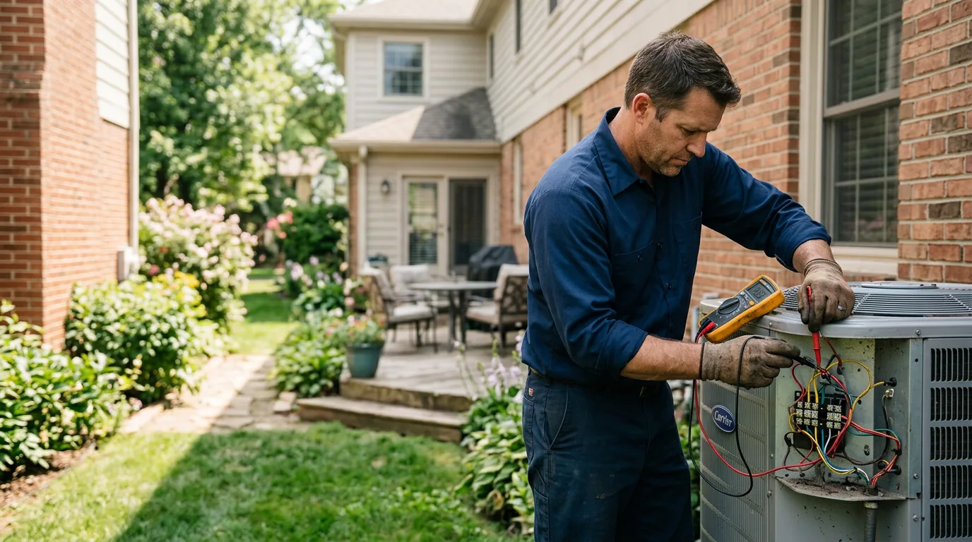 HVAC technician working near Ridgeway, IA
